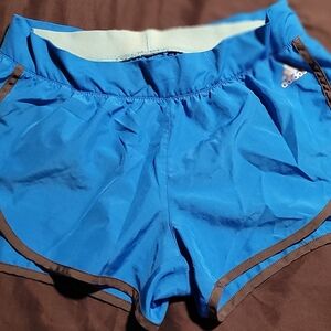 Adidas Blue Athletic Shorts Lightweight Quick-Dry
